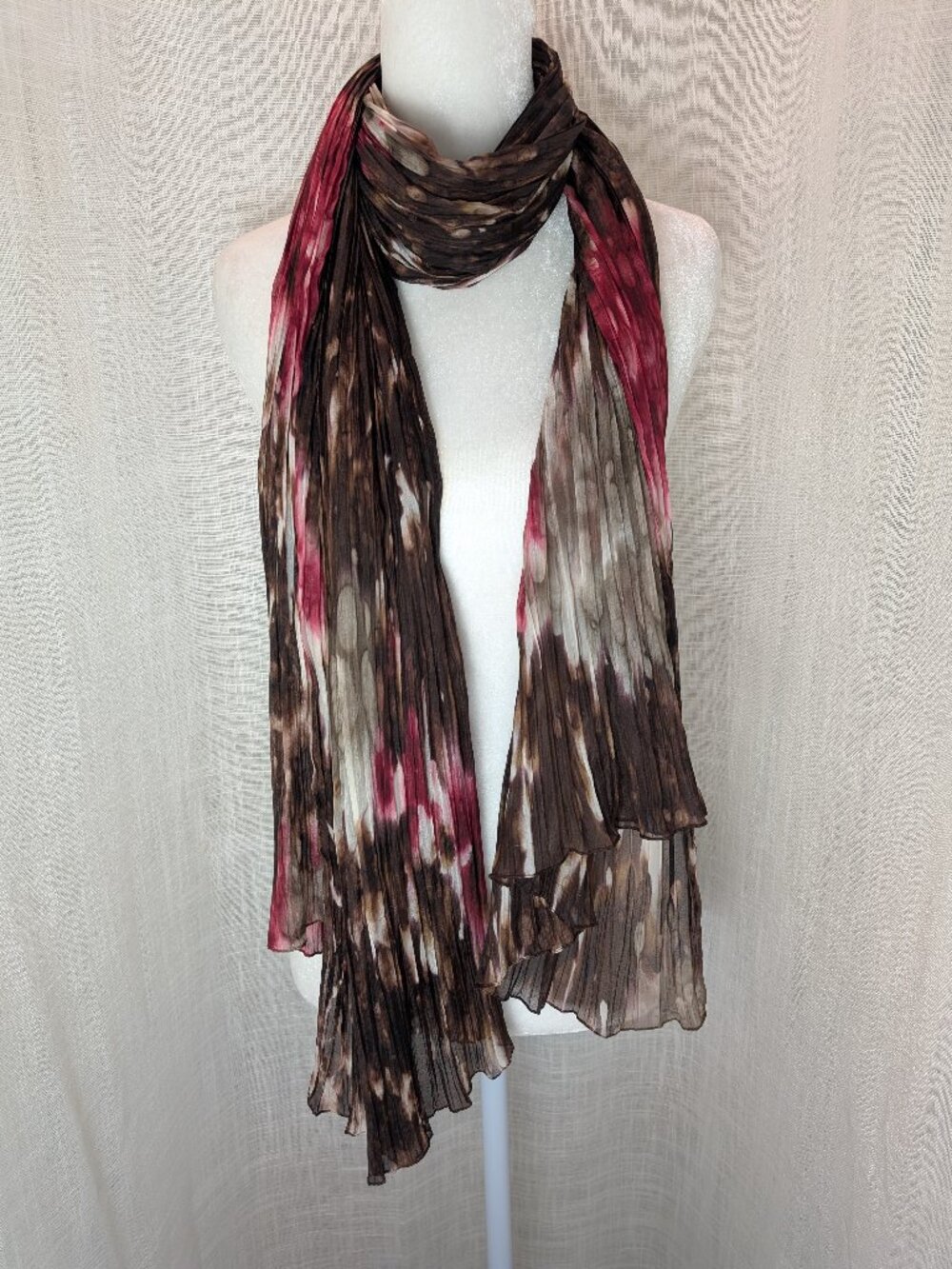 Cejon Brown & Maroon Scarf - Made in India